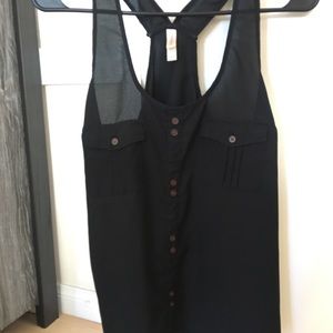 Xhilaration- black razor back tank top